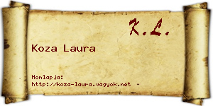 Koza Laura névjegykártya