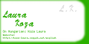 laura koza business card